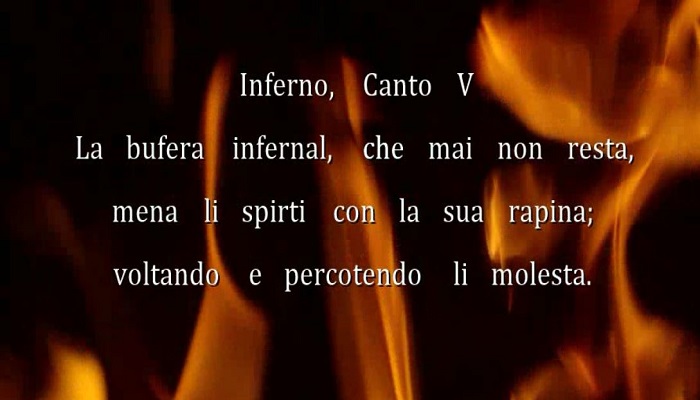 Lettura del Canto V dell'Inferno dantesco