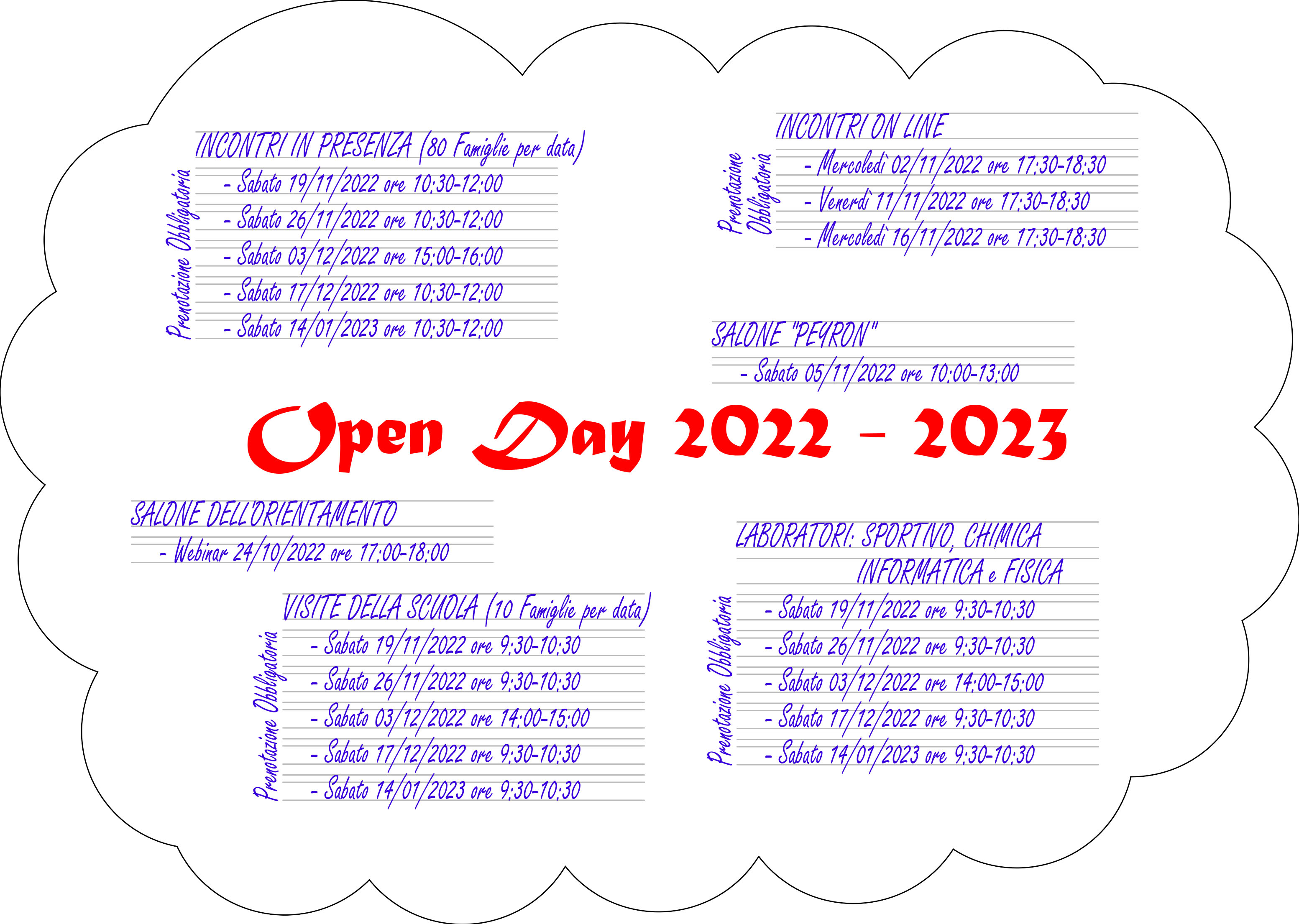 Open Day 2022-2023 - PRENOTA